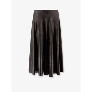 Alysi Women Leather Midi Skirt